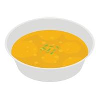 Peas soup icon, isometric style vector