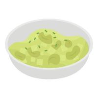 Cabbage salad icon, isometric style vector