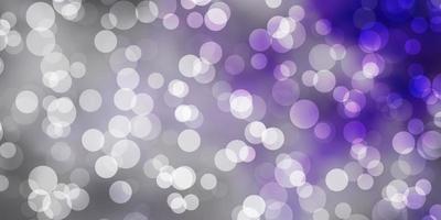 Light Purple vector background with circles.