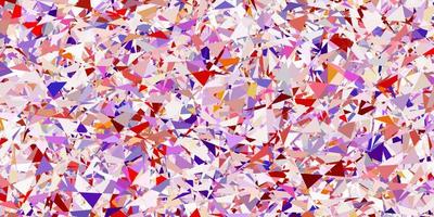 patrón de vector púrpura claro, rosa con formas poligonales.