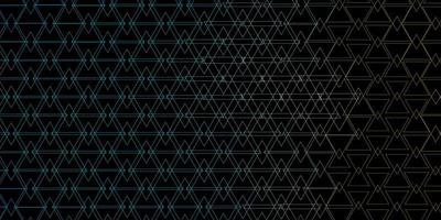 textura de vector azul oscuro, amarillo con estilo triangular.