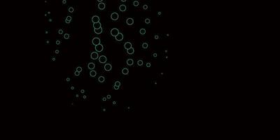 Dark Green vector layout with circle shapes.