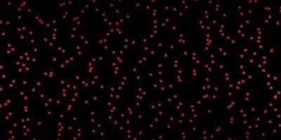 Dark Red vector pattern with abstract stars.