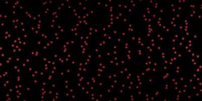 Dark Red vector pattern with abstract stars.