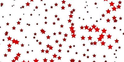 Light Red vector pattern with abstract stars.