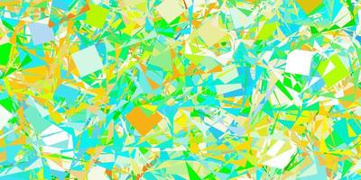 Light Blue, Yellow vector backdrop with triangles, lines.