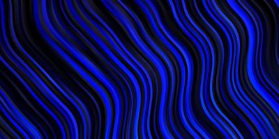 Dark BLUE vector background with curves.