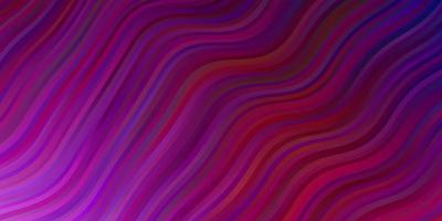 Dark Purple, Pink vector background with bent lines.