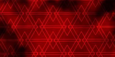 Dark Red vector template with crystals, triangles.