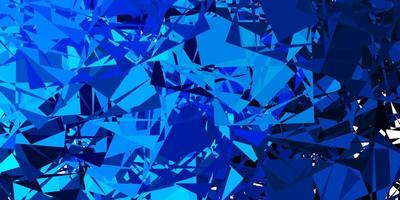 Dark BLUE vector texture with memphis shapes.