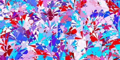 Light Blue, Red vector pattern with polygonal shapes.