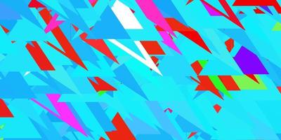 Light blue, red vector background with polygonal forms.