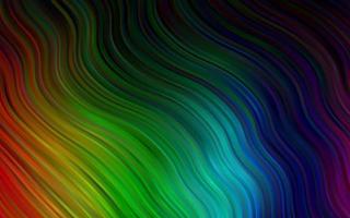 Dark Multicolor, Rainbow vector background with abstract lines.