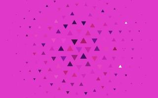 textura vectorial rosa claro en estilo triangular. vector