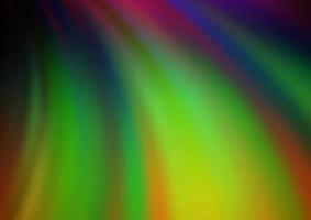 Dark Multicolor, Rainbow vector background with lava shapes.