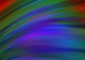 Dark Multicolor, Rainbow vector background with curved circles.