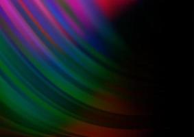 Dark Multicolor, Rainbow vector background with liquid shapes.