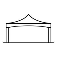 Folding tent icon, outline style vector