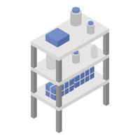 Garage rack icon, isometric style vector