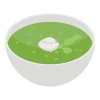 Celery soup icon, isometric style vector