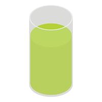 Celery juice icon, isometric style vector