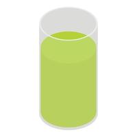 Celery juice icon, isometric style vector