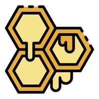 Honey comb icon color outline vector
