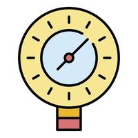 Welding manometer icon color outline vector