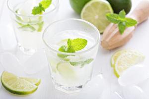 Lime mojito lemonade ice cold freshly made photo