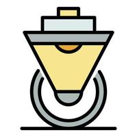 Scaffold wheel platform icon color outline vector