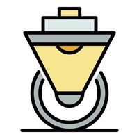 Scaffold wheel platform icon color outline vector