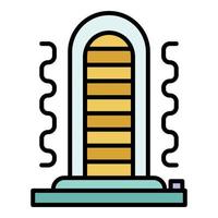 Heater icon color outline vector