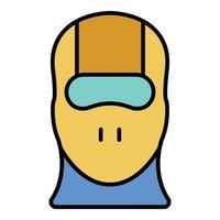 Face balaclava icon color outline vector
