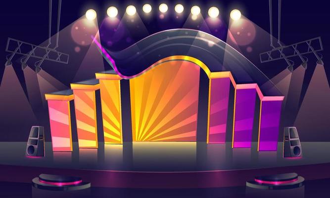 Concert Stage Vector Art, Icons, and Graphics for Free Download