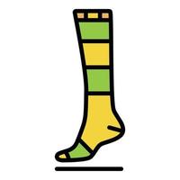 Warming sock icon color outline vector