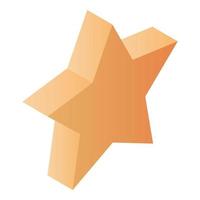 Star icon, isometric style vector