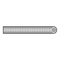 Metal ruler icon color outline vector