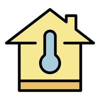 Temperature adjustment icon color outline vector