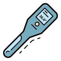 Body thermometer icon color outline vector