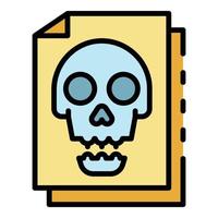 Infected files icon color outline vector