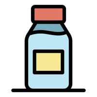 Cough syrup icon color outline vector