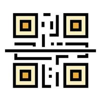 QR code scan icon color outline vector