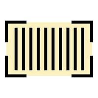 Barcode scan icon color outline vector