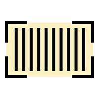 Barcode scan icon color outline vector