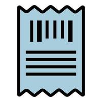 Barcode check icon color outline vector