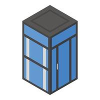 Open elevator icon, isometric style vector