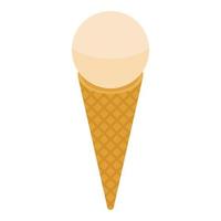 Ice cream cone icon, isometric style vector