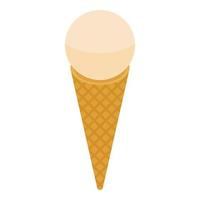 Ice cream cone icon, isometric style vector