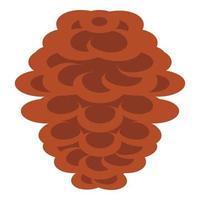 Autumn pine cone icon, isometric style vector