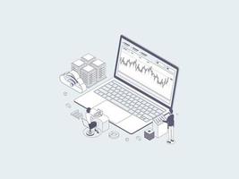 Foreign Currency Isometric Illustration Lineal Gray. Suitable for Mobile App, Website, Banner, Diagrams, Infographics, and Other Graphic Assets. vector